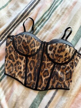 Cheetah Print Corset Top